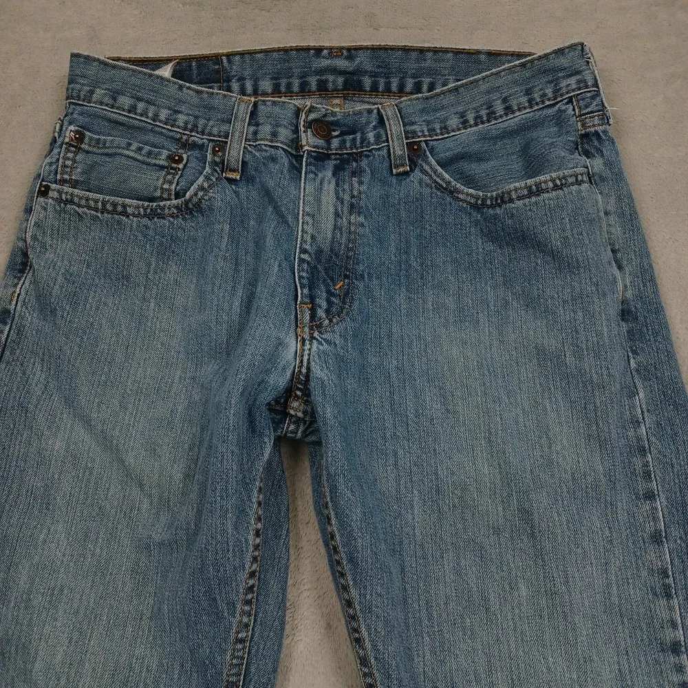 Levis 559 Jeans Men 32x30 Blue Denim Relaxed Fit Straight Leg Pockets Distressed